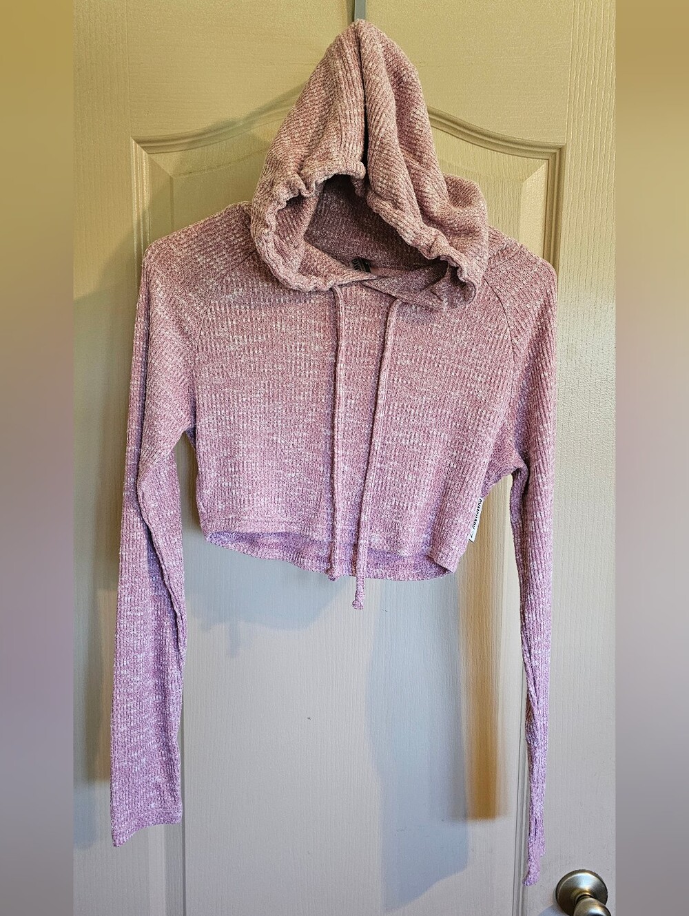 Gymshark Hoodie Womens Small Light Purple Pullover Sweatshirt Cropped Drawstring